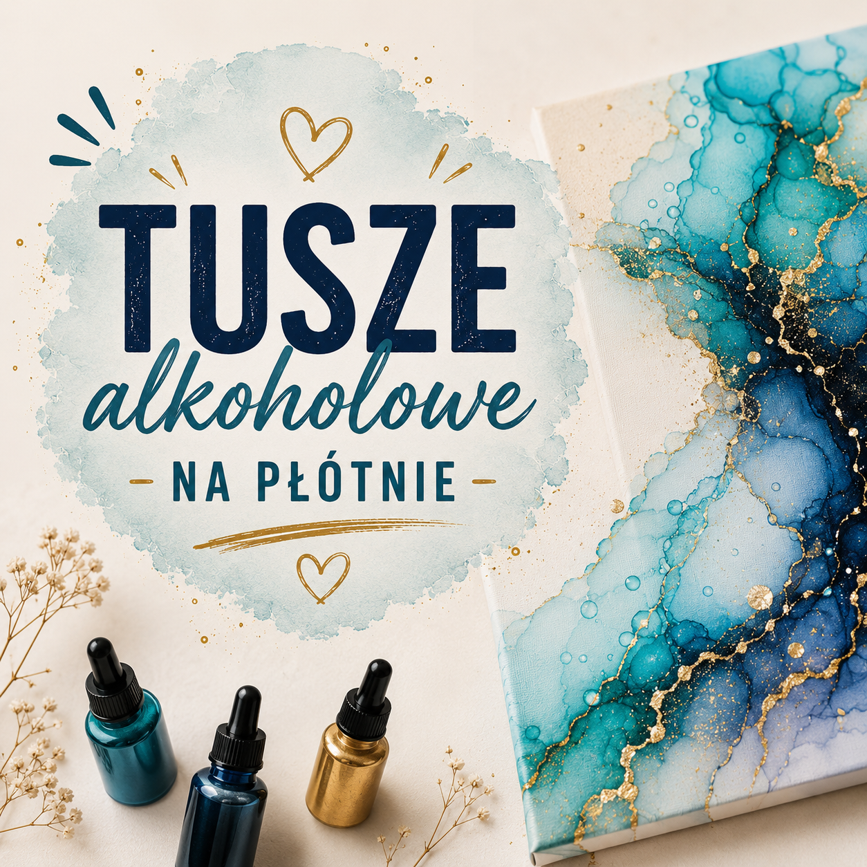 Warsztaty tuszy alkoholowych na płótnie
