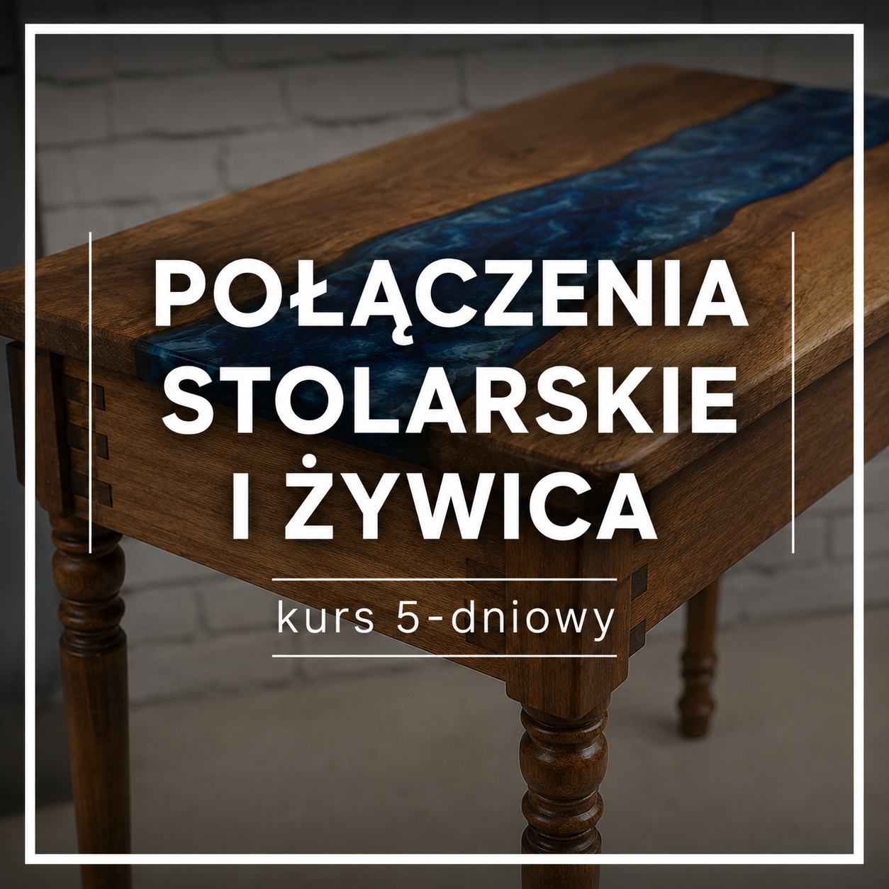 Połączenia stolarskie z elementami żywicy epoksydowej