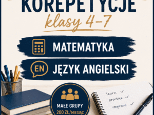 Korepetycje grupowe dla klas 4–7